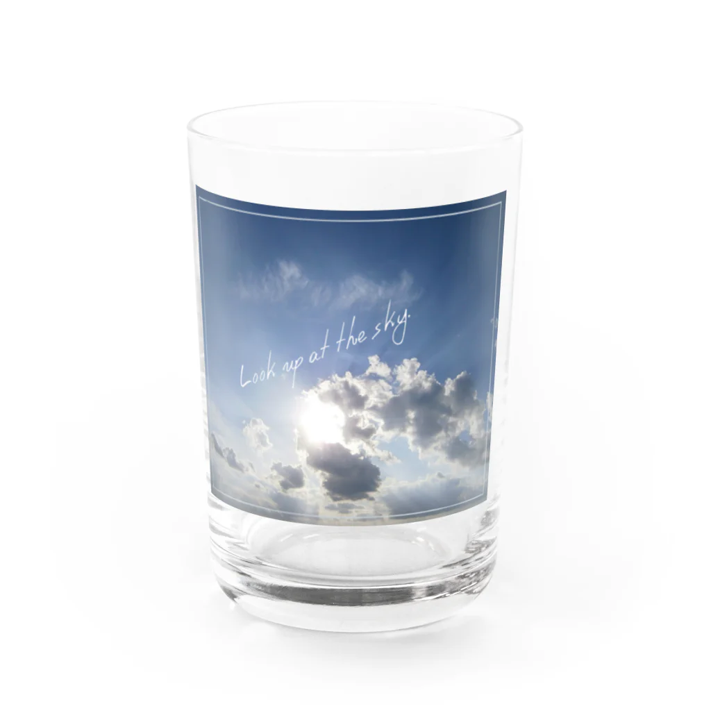 さら｜空コレクターのきょうのそら「青空」 Water Glass :front