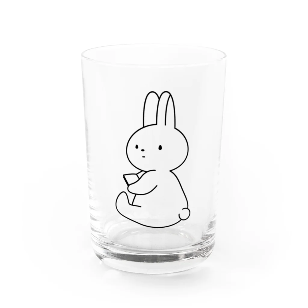 wassaのみかえりうさぎ Water Glass :front