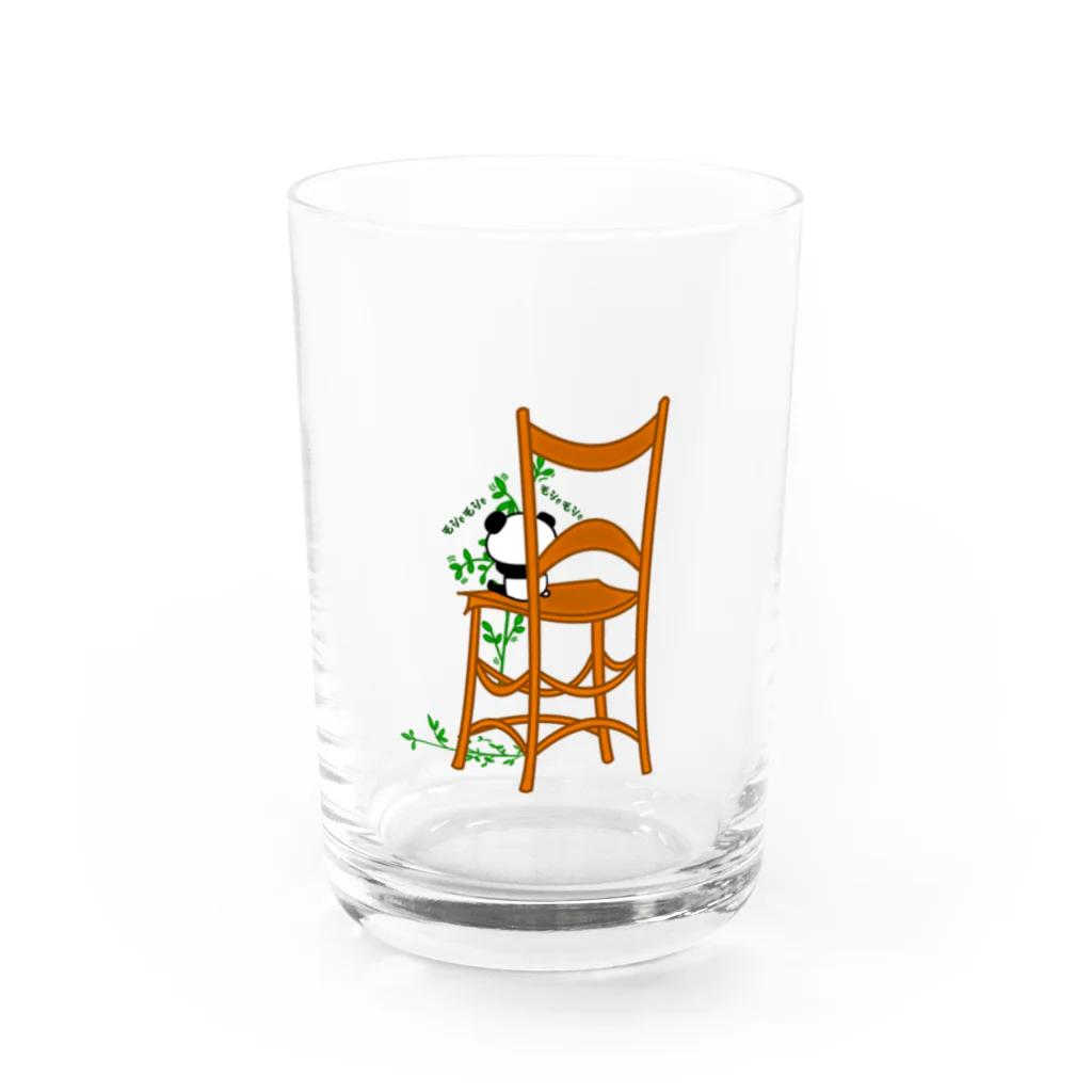 ぐずぐず夫の店のモシャモシャ食う子パンダ Water Glass :front