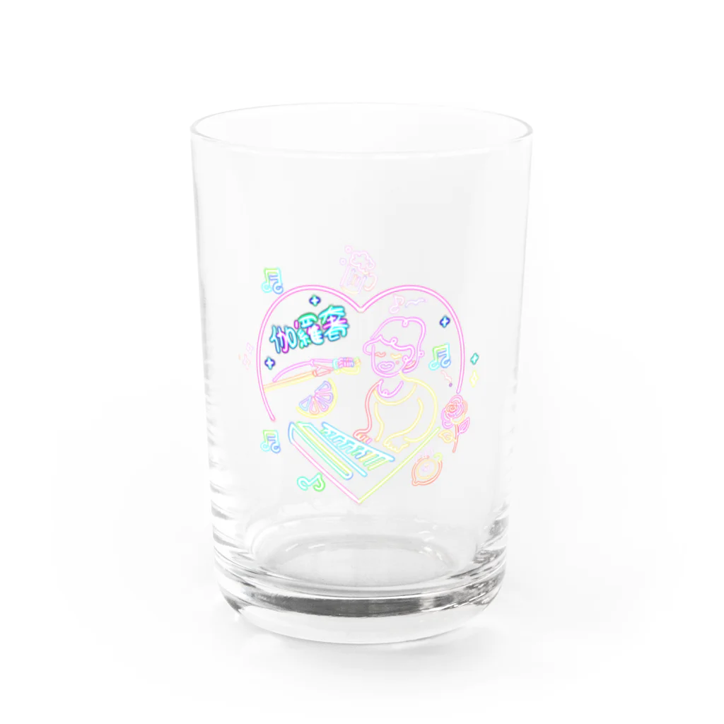 がららんど@Suzuriのネオンハンターがらこ Water Glass :front