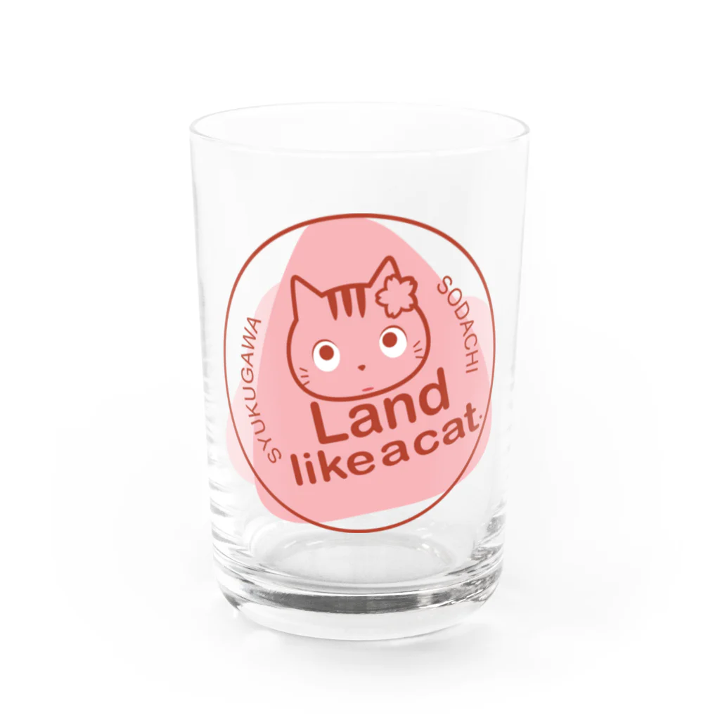 夙川育ち＠ネットショップのLand like a Cat　〜　夙川育ち Water Glass :front