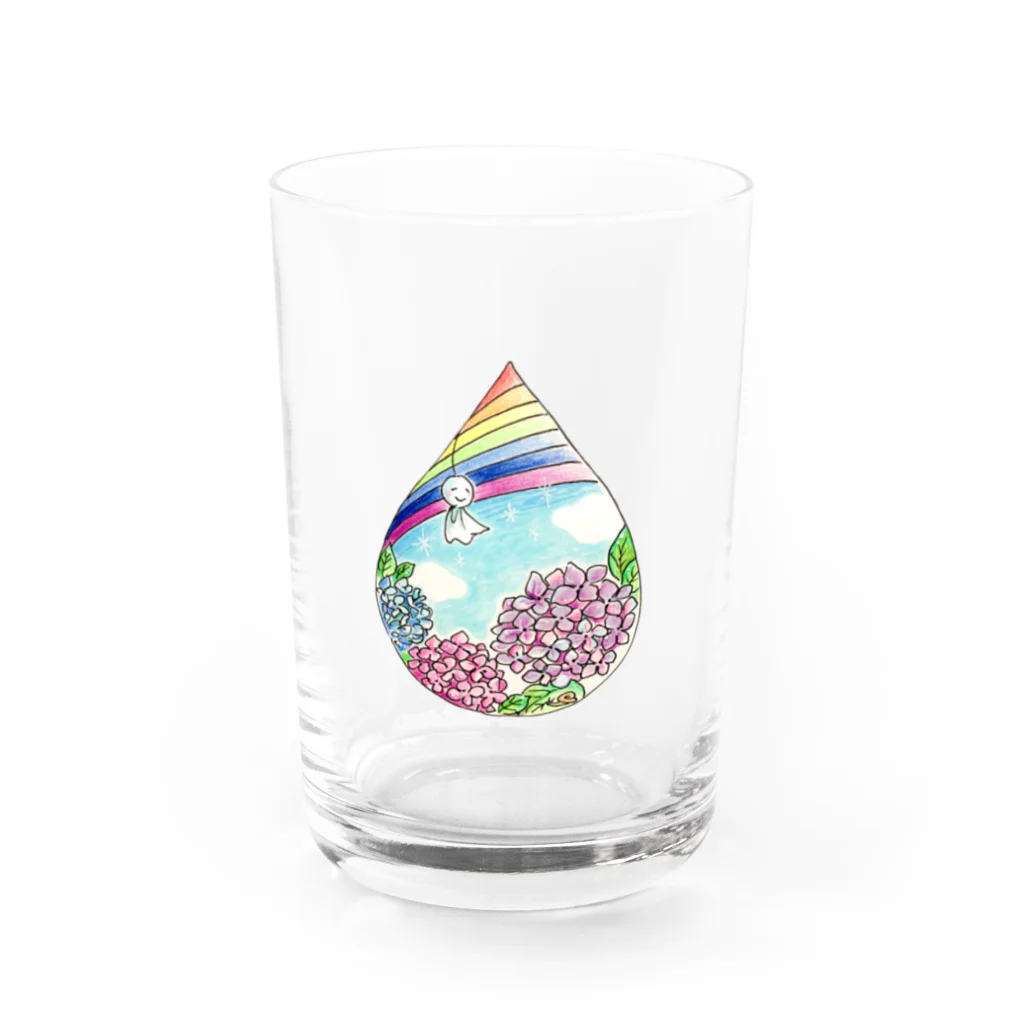 たけのみせの雨上がりの6月 Water Glass :front