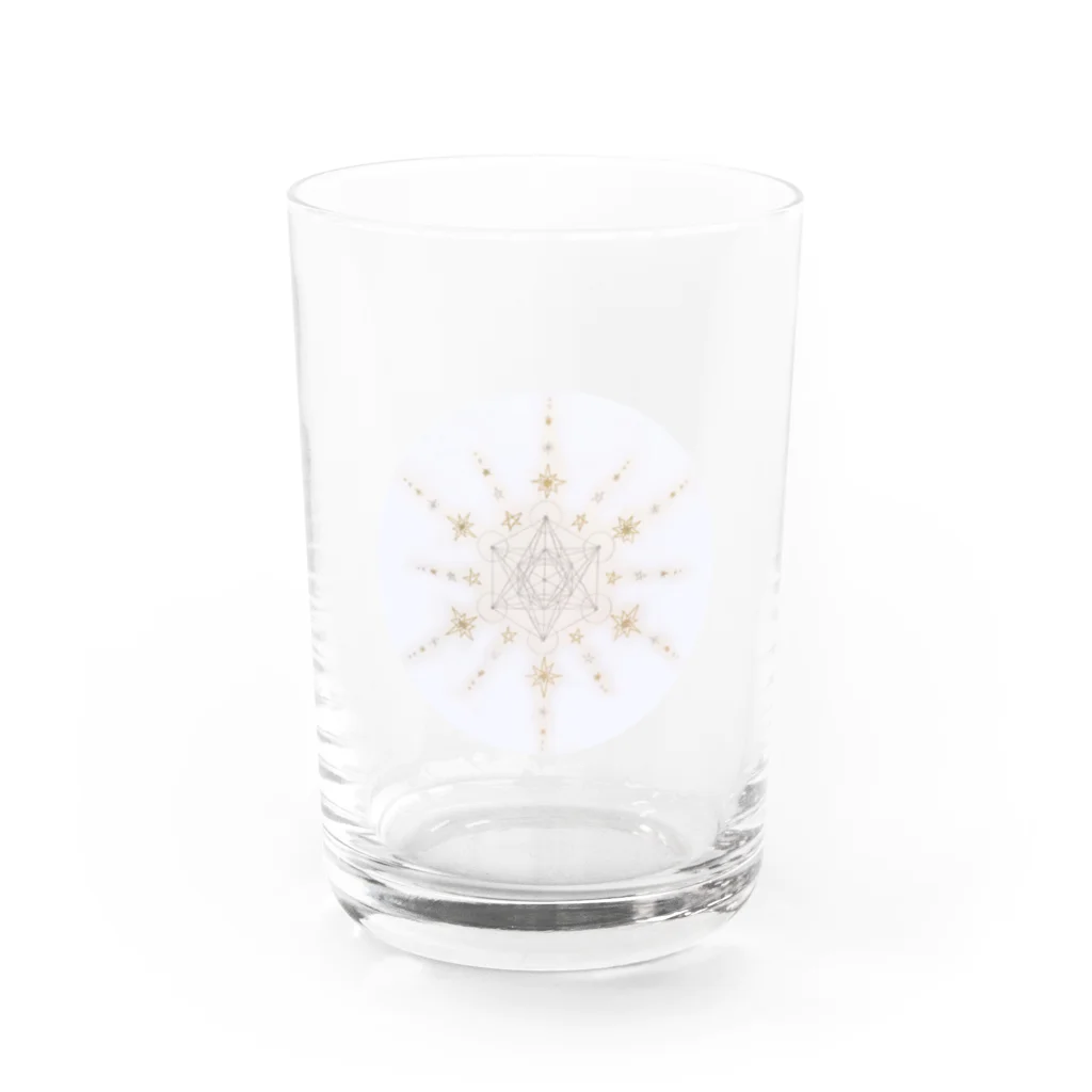 ニジイロソラモヨウのMetatron Star 001 ラウンド Water Glass :front