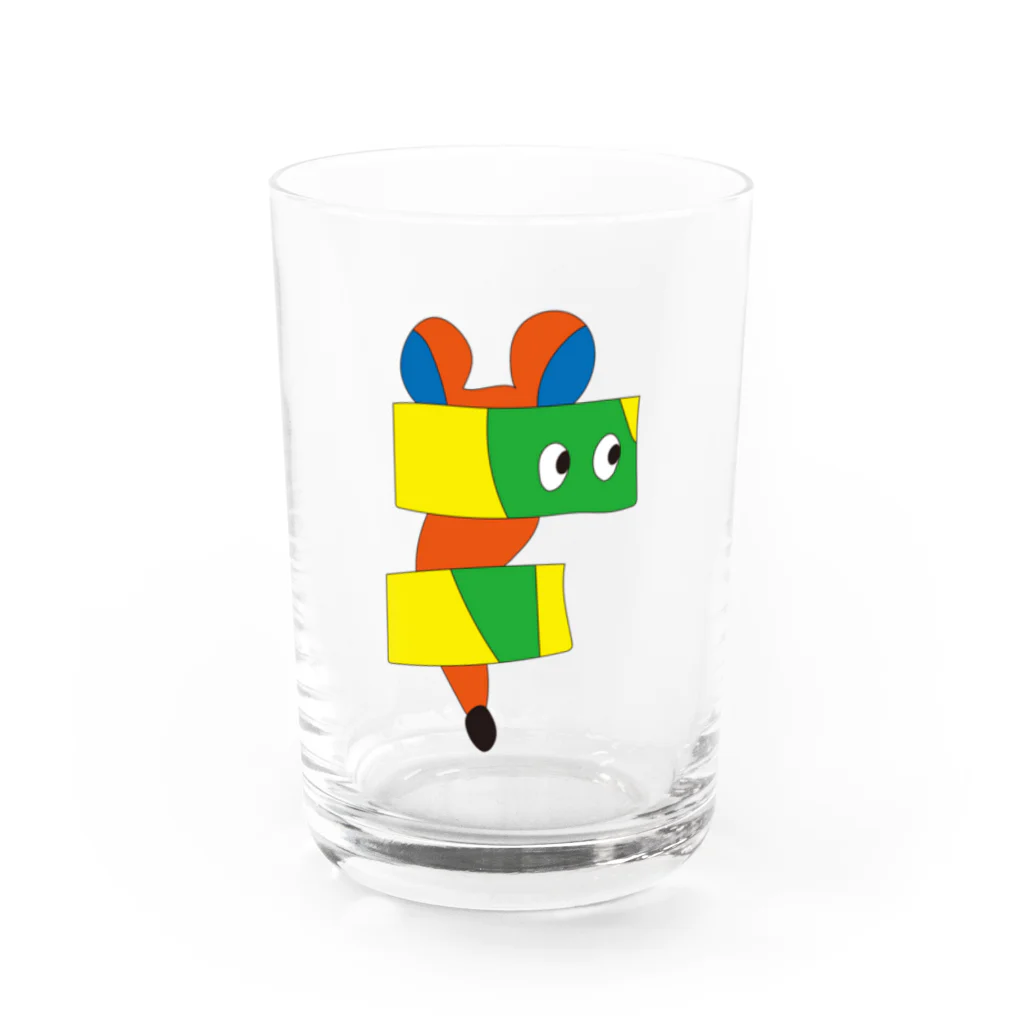 つきじ のはらのねずみ (ズレ) Water Glass :front