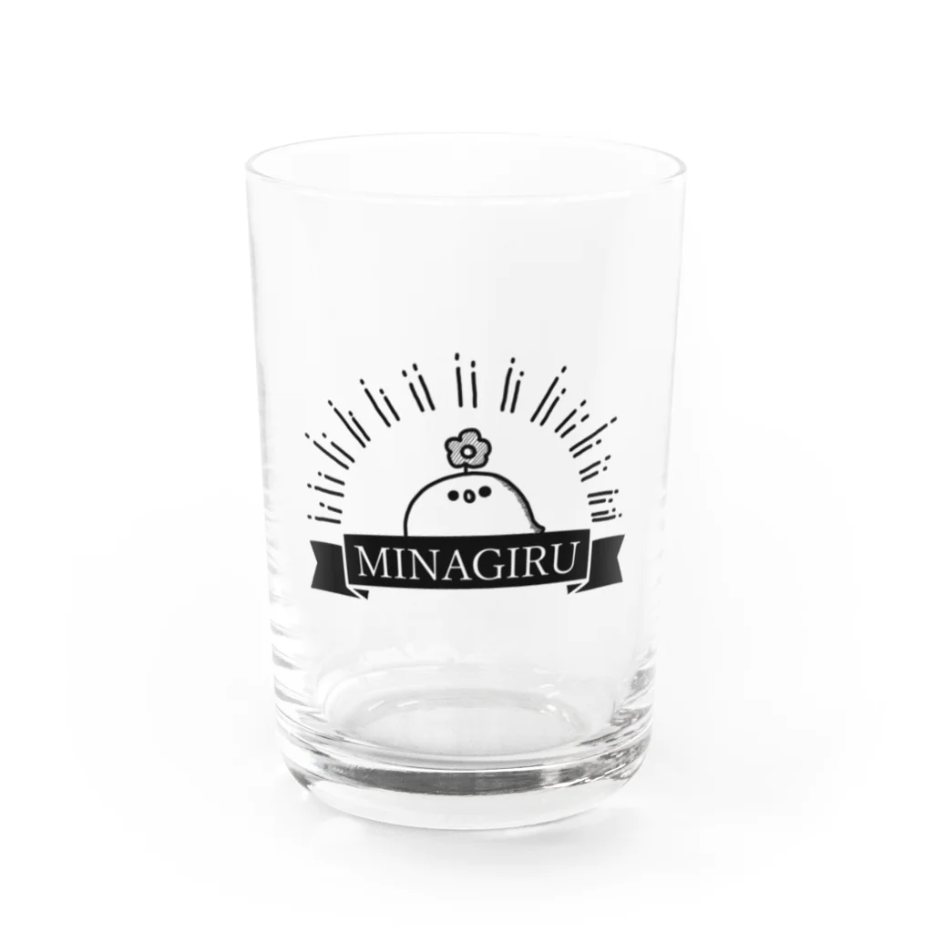 yuukklのMINAGIRUひよこ(黒) Water Glass :front