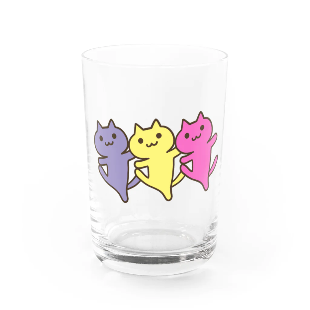 にざかなやのダンシンにゃーん Water Glass :front