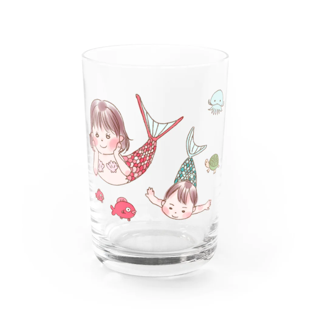 山口商店の人魚子ども Water Glass :front