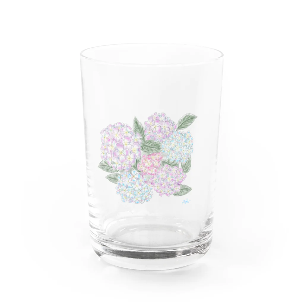 Kagami-mochiのあじさい Water Glass :front