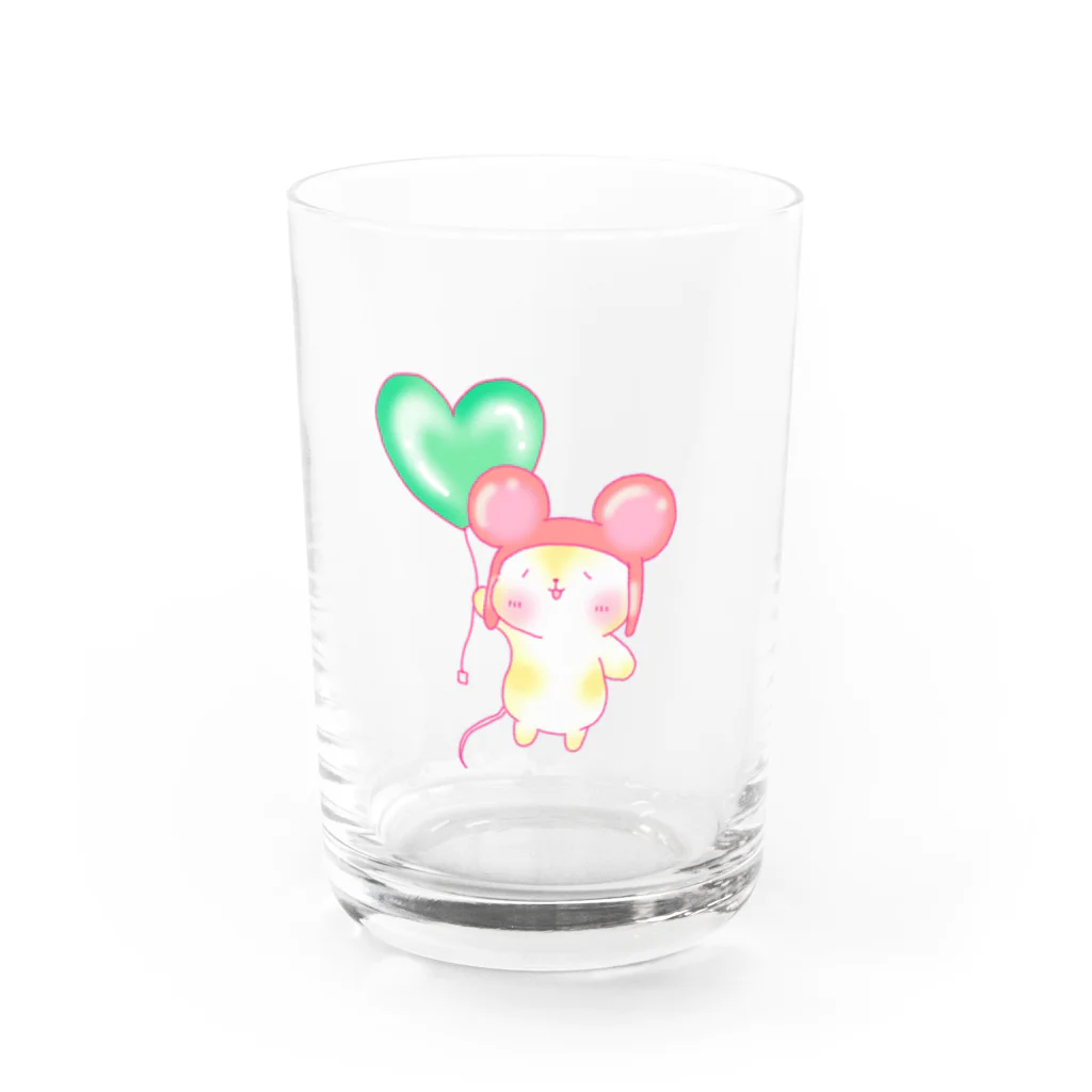 もんぞーのふわふわネズミのもんぞー Water Glass :front