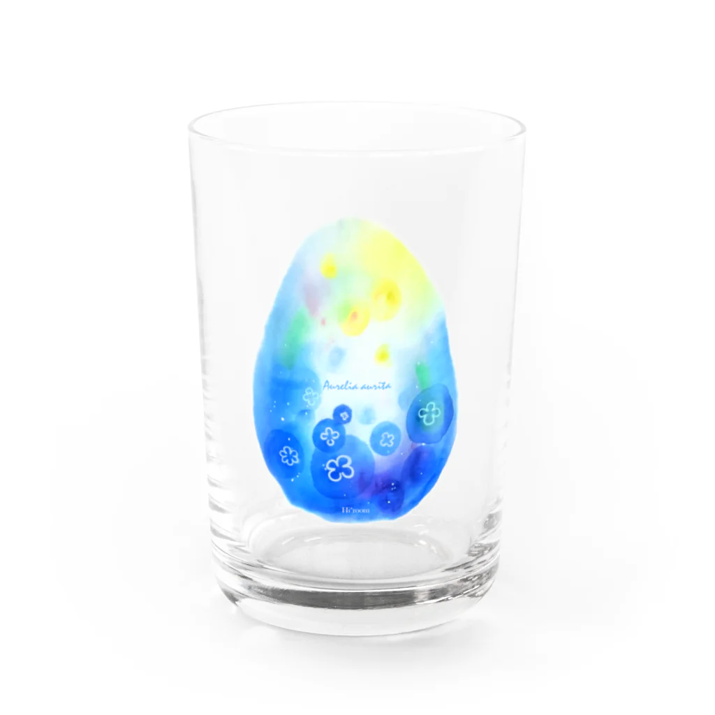 Hi*roomのたまごの中のふわふわミズクラゲ Water Glass :front