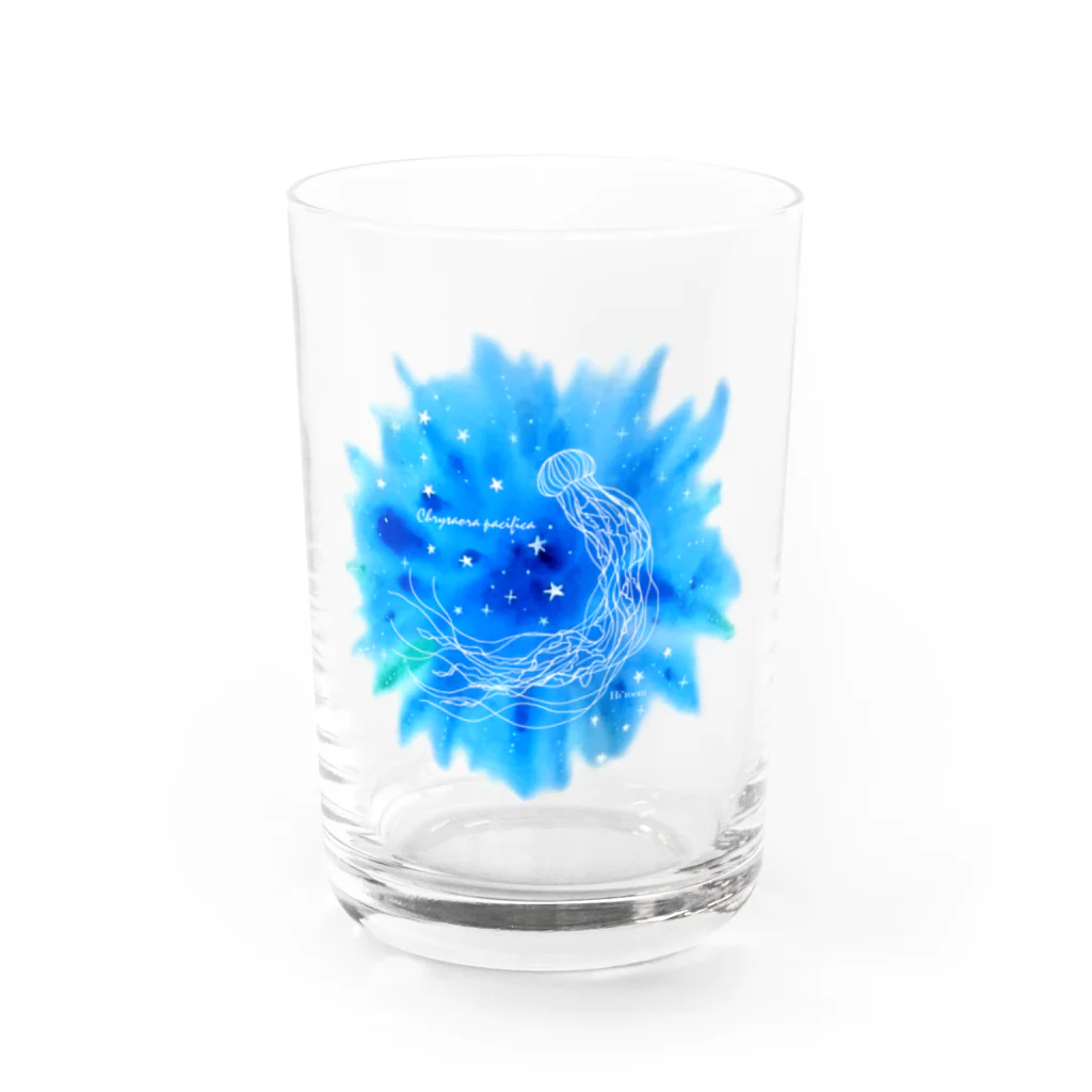 Hi*roomのアカクラゲと星がはじける海 Water Glass :front