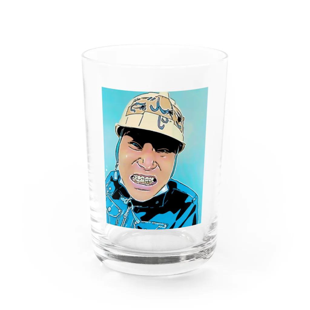 元上田のCJくん Water Glass :front