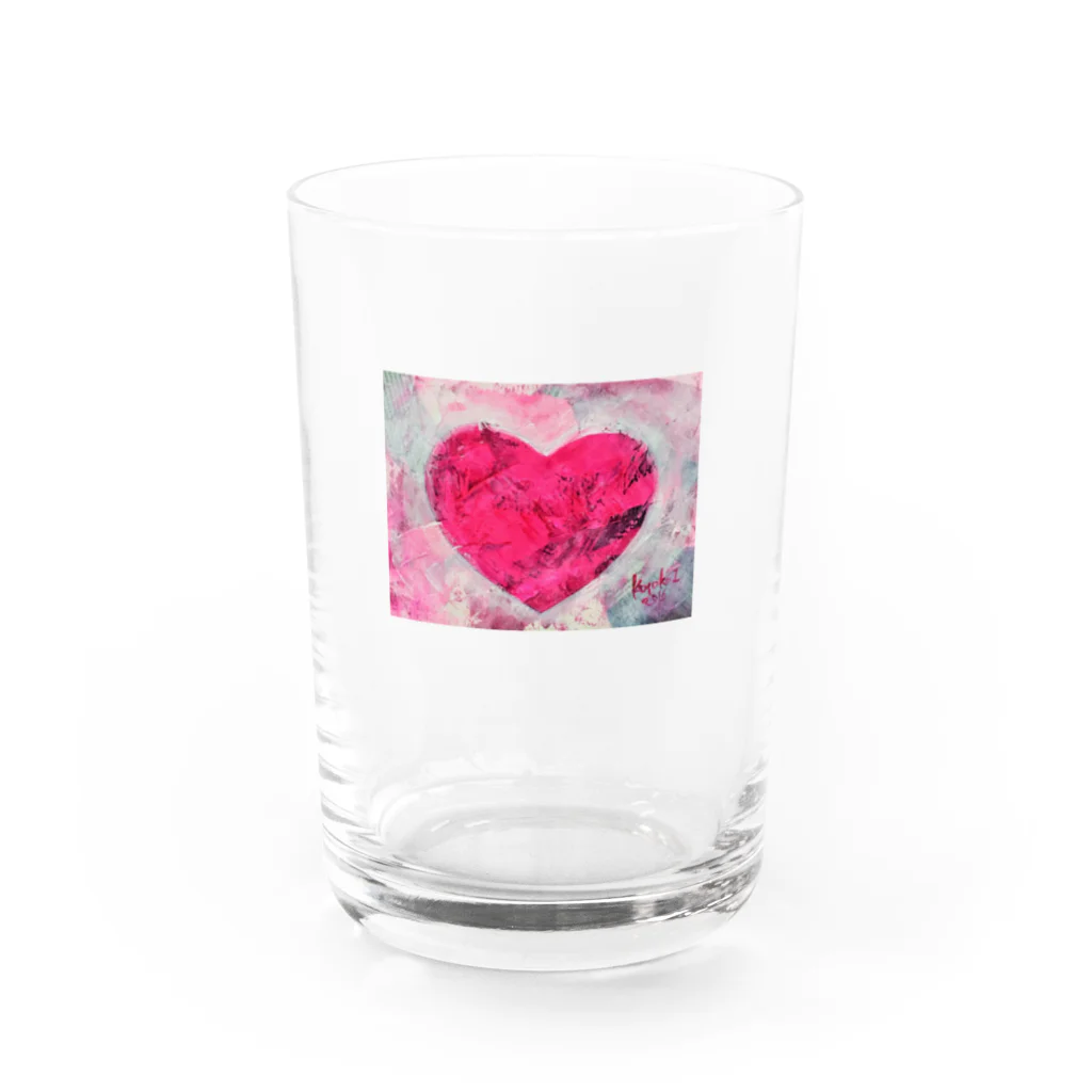 石倉かよこのグッズショップのMy Heart-001 Water Glass :front