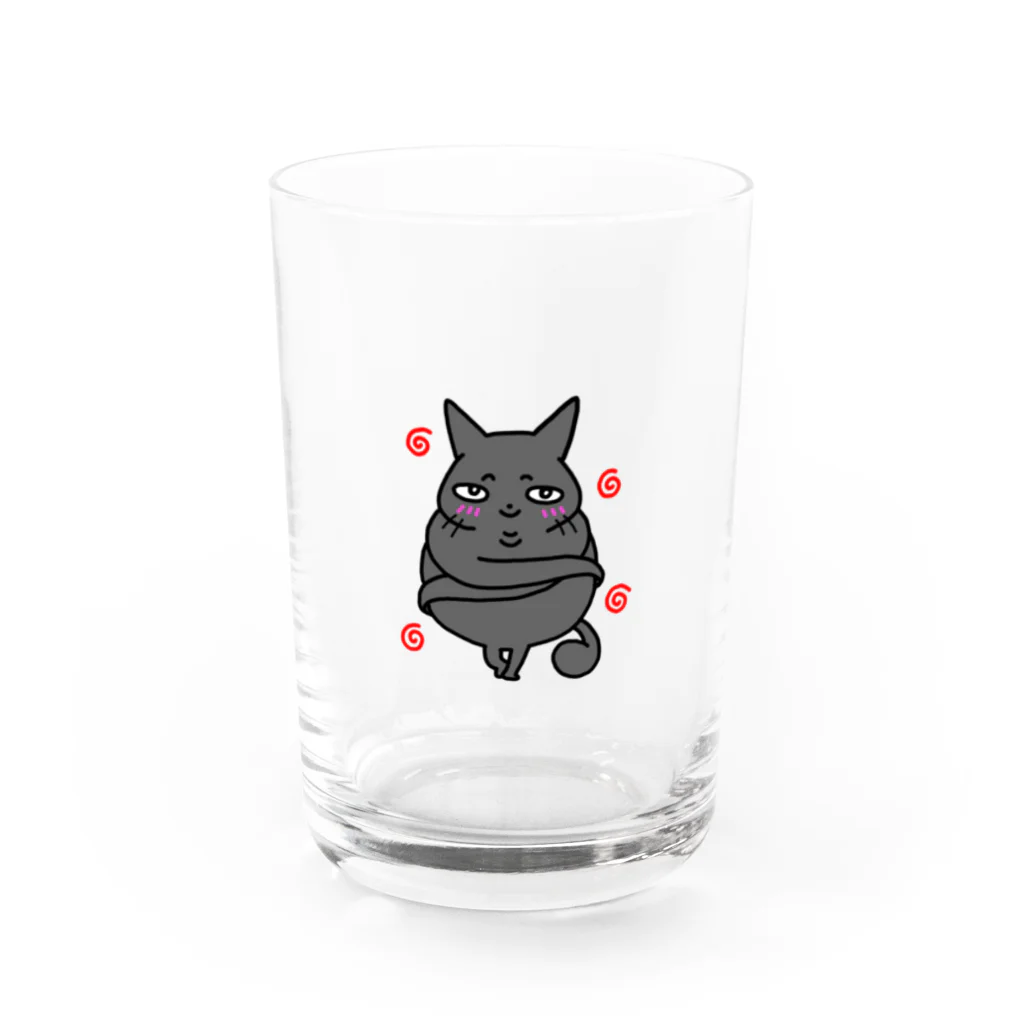 テンちゃん一家の黒猫レイリー2 Water Glass :front