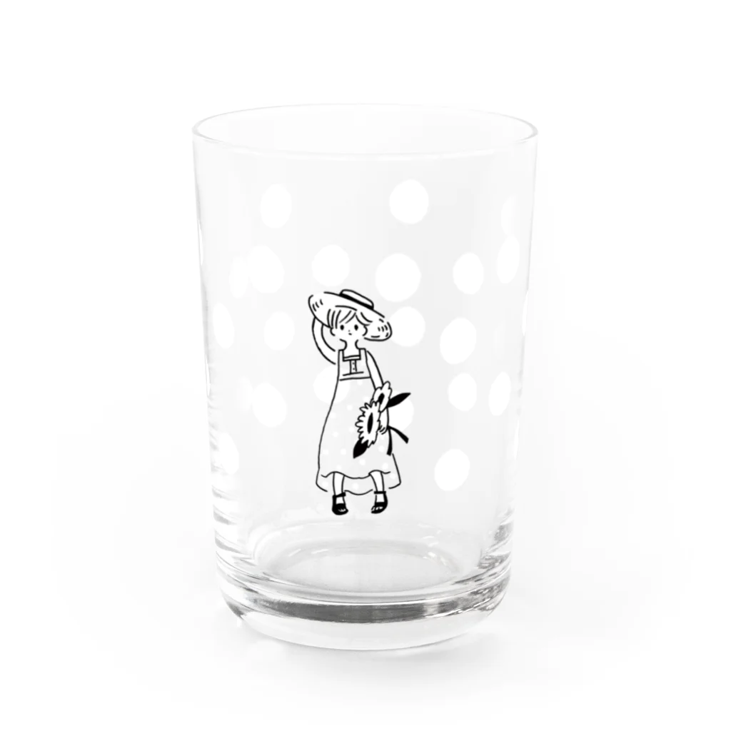 Tempa Stadiumの夏のお嬢さんグラス　ドットワンピース Water Glass :front