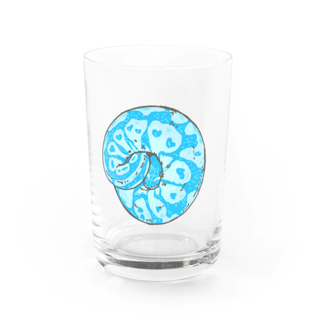 みzooのブルーなボールパイソン Water Glass :front