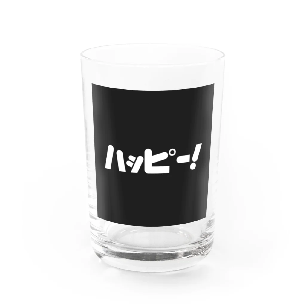 happinesstのハッピー！ブラック Water Glass :front