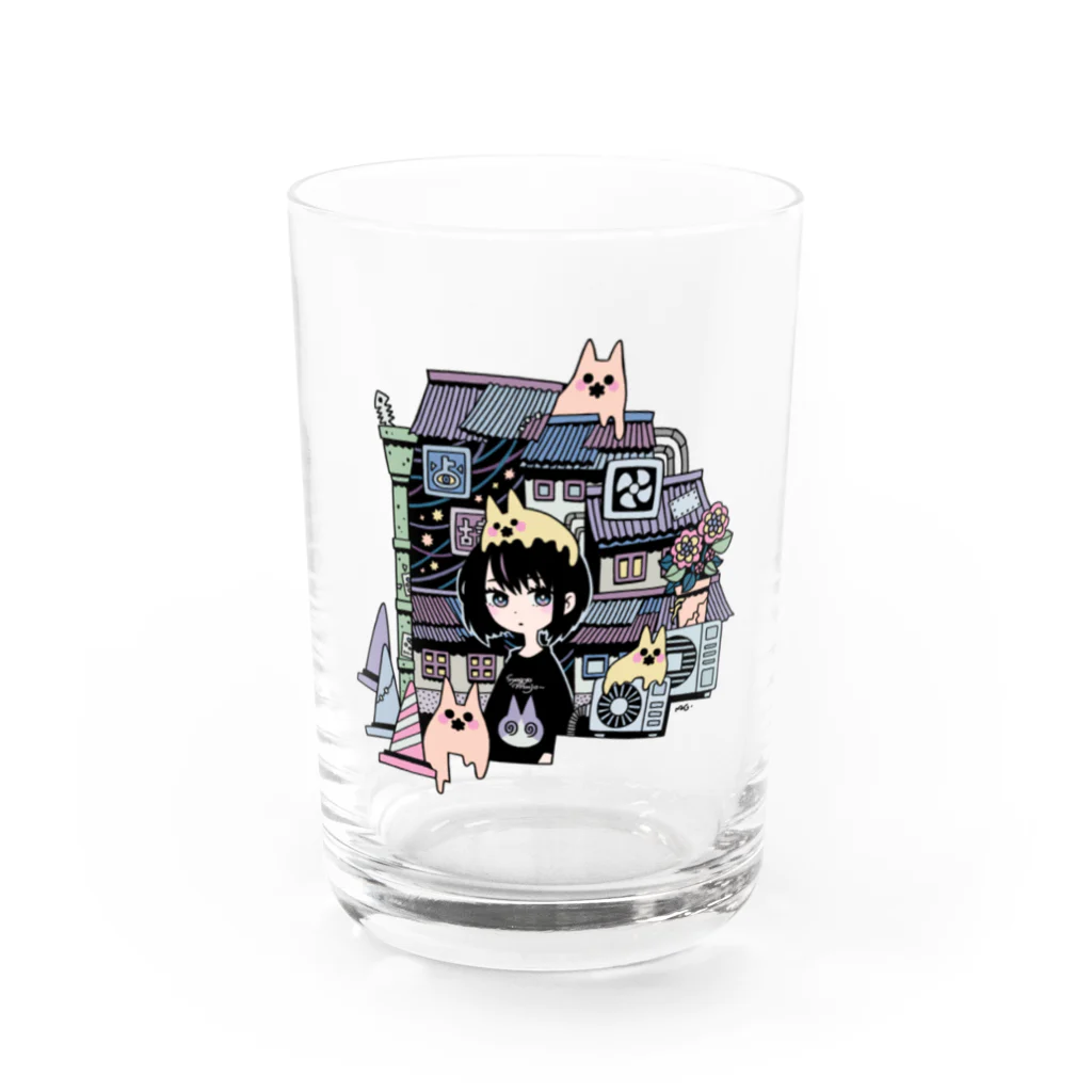 北極まぐのあの路地裏 Water Glass :front