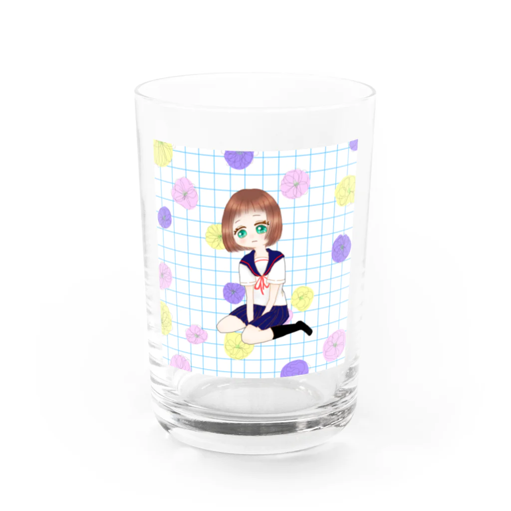 れあのセーラー服と花 Water Glass :front