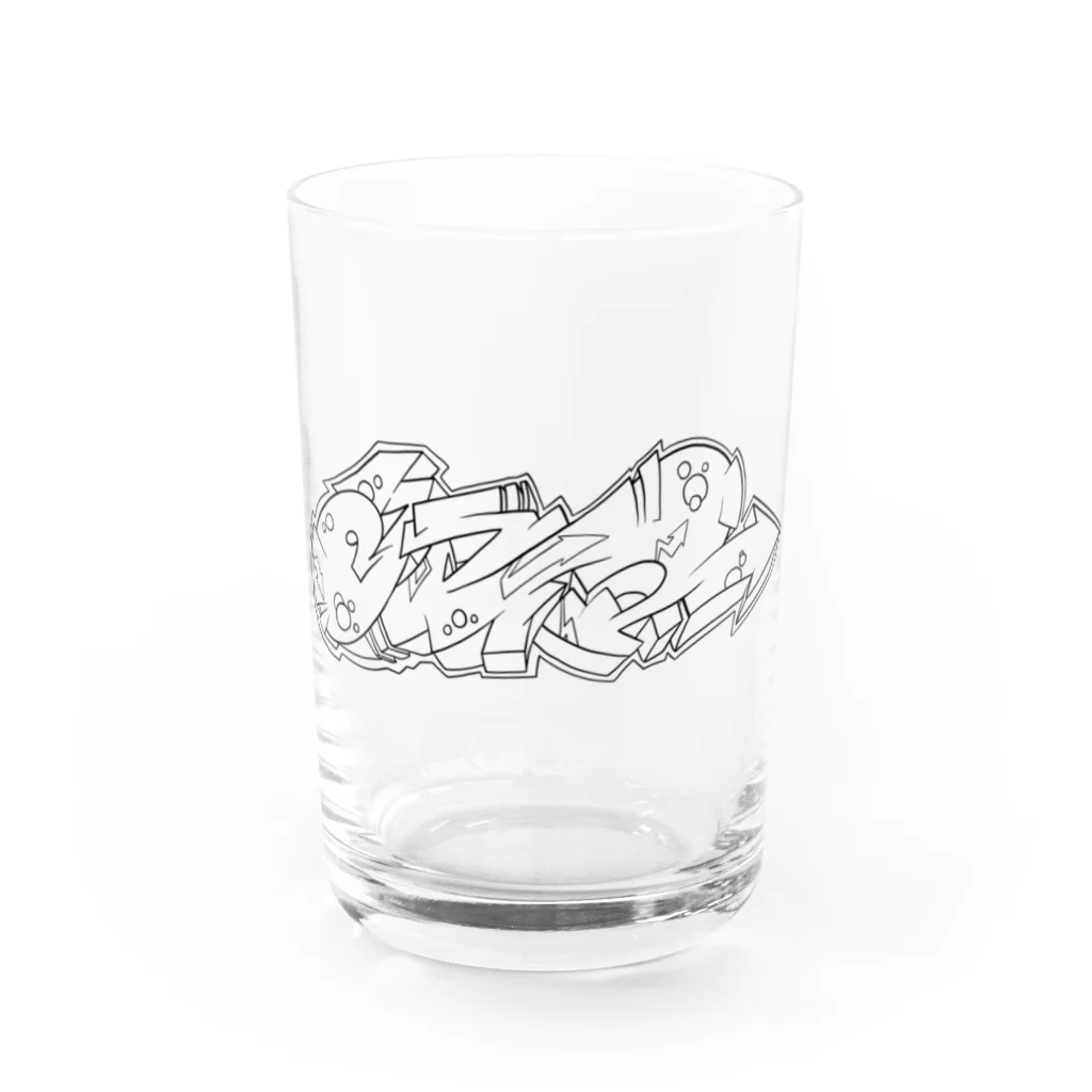 銀河旋風亭クライマ→のクライマ→HIPHOPグラフィティー Water Glass :front