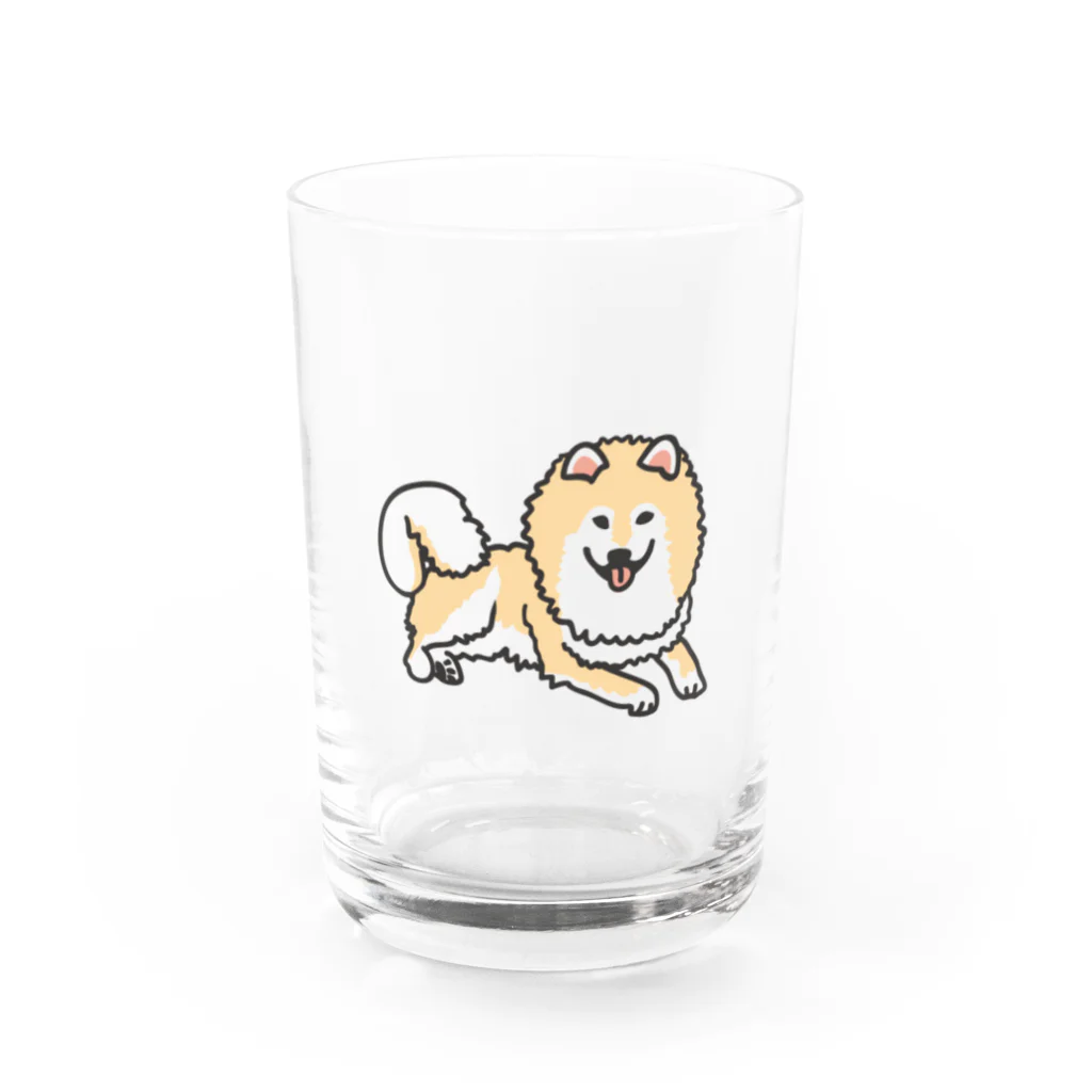 エン芋ちゃんの長毛しばいぬ Water Glass :front