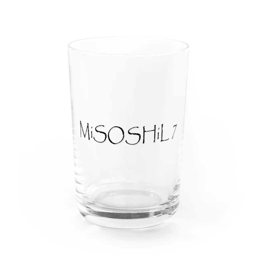 ゆるみんさとみんのMiso7(文字) Water Glass :front