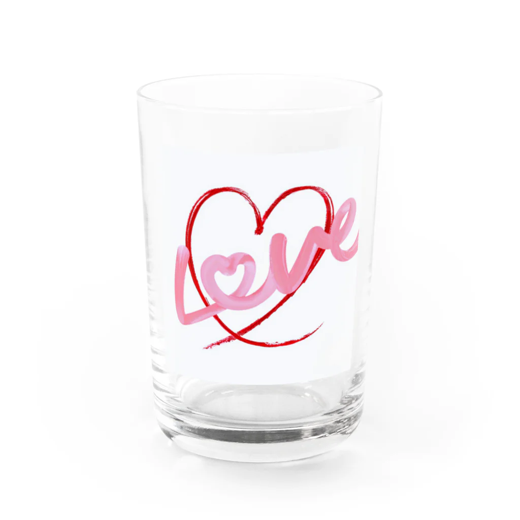 a♡のLove Water Glass :front