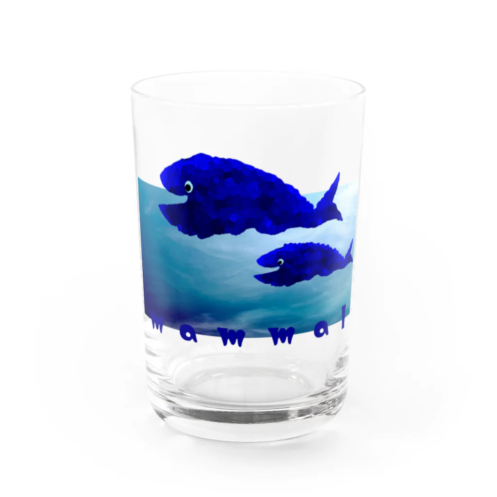 Thank you for your timeの鯨 mammal Water Glass :front