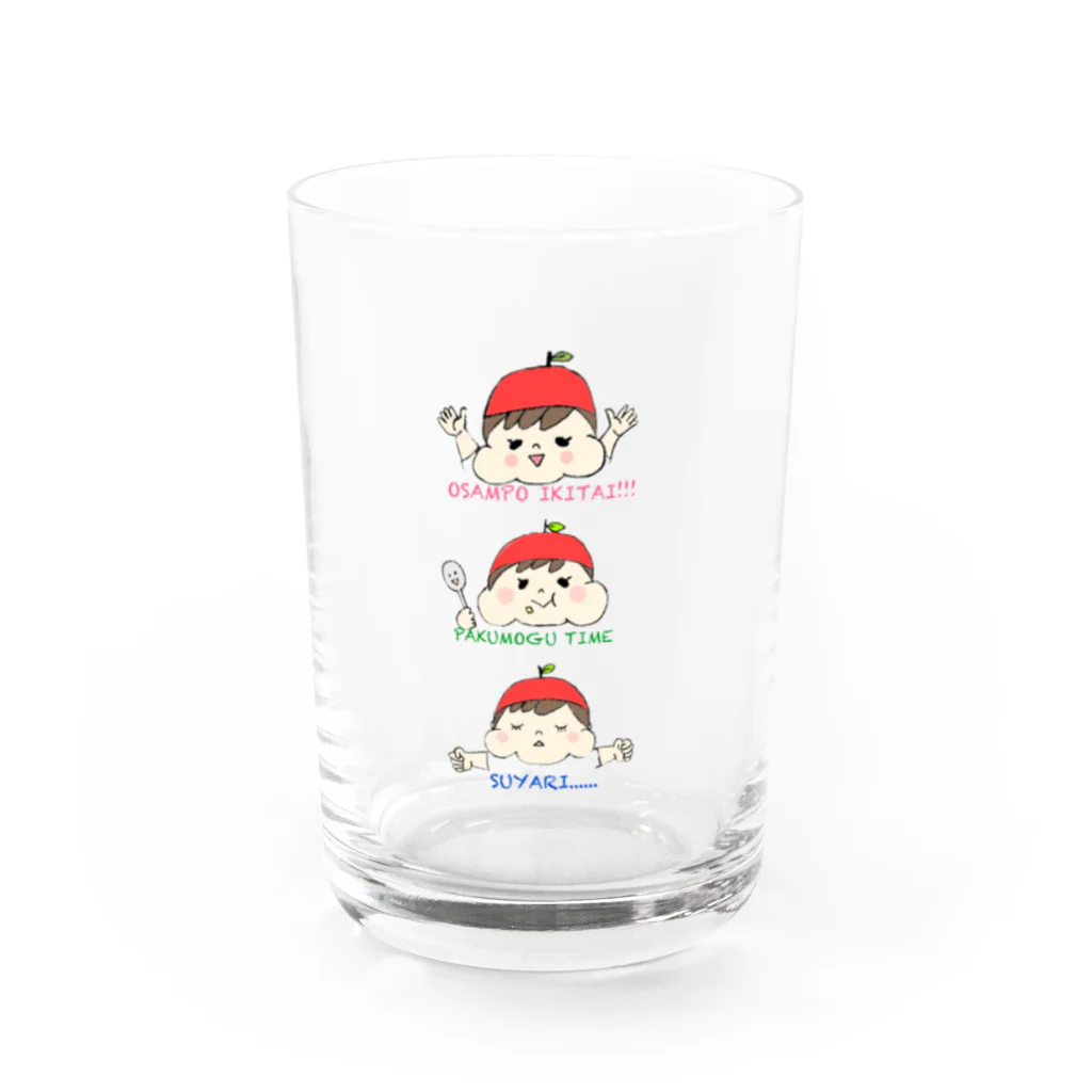 N design laboratoryのミノリンゴちゃん Water Glass :front