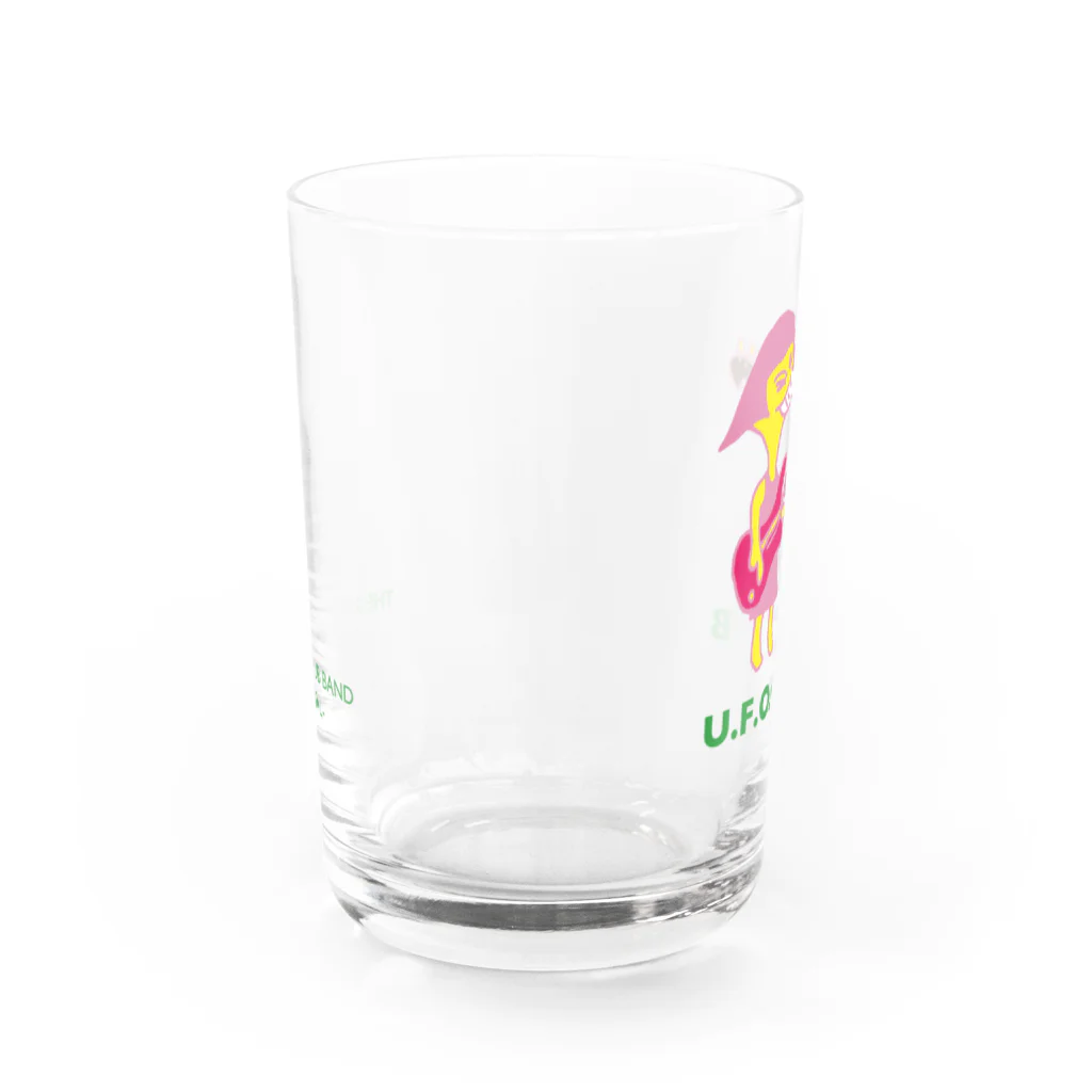 東高円寺U.F.O.CLUB webshopのU.F.O.CLUBオリジナルグラス【BASS GAL ver.】 Water Glass :front