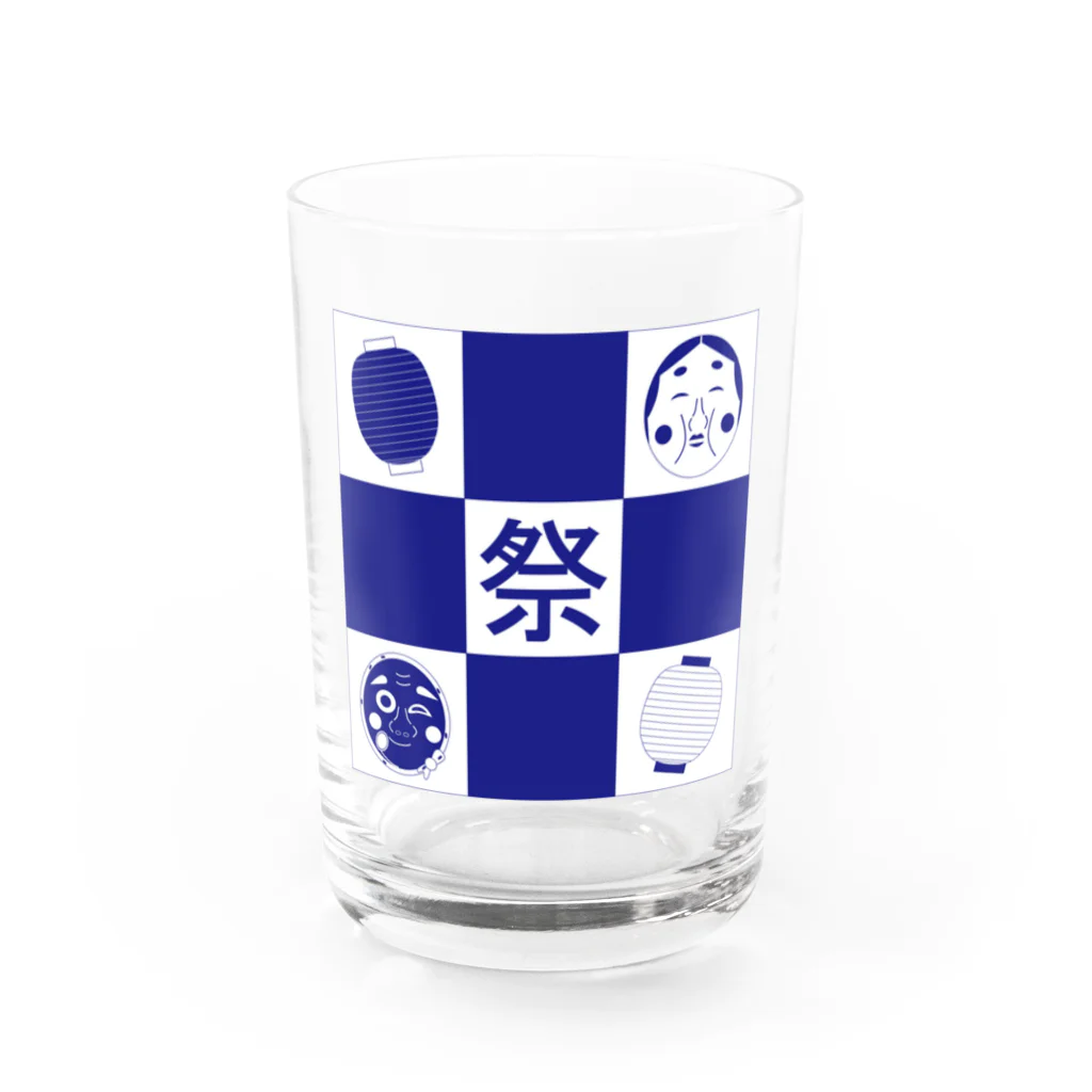 時雨の祭りグリッド Water Glass :front