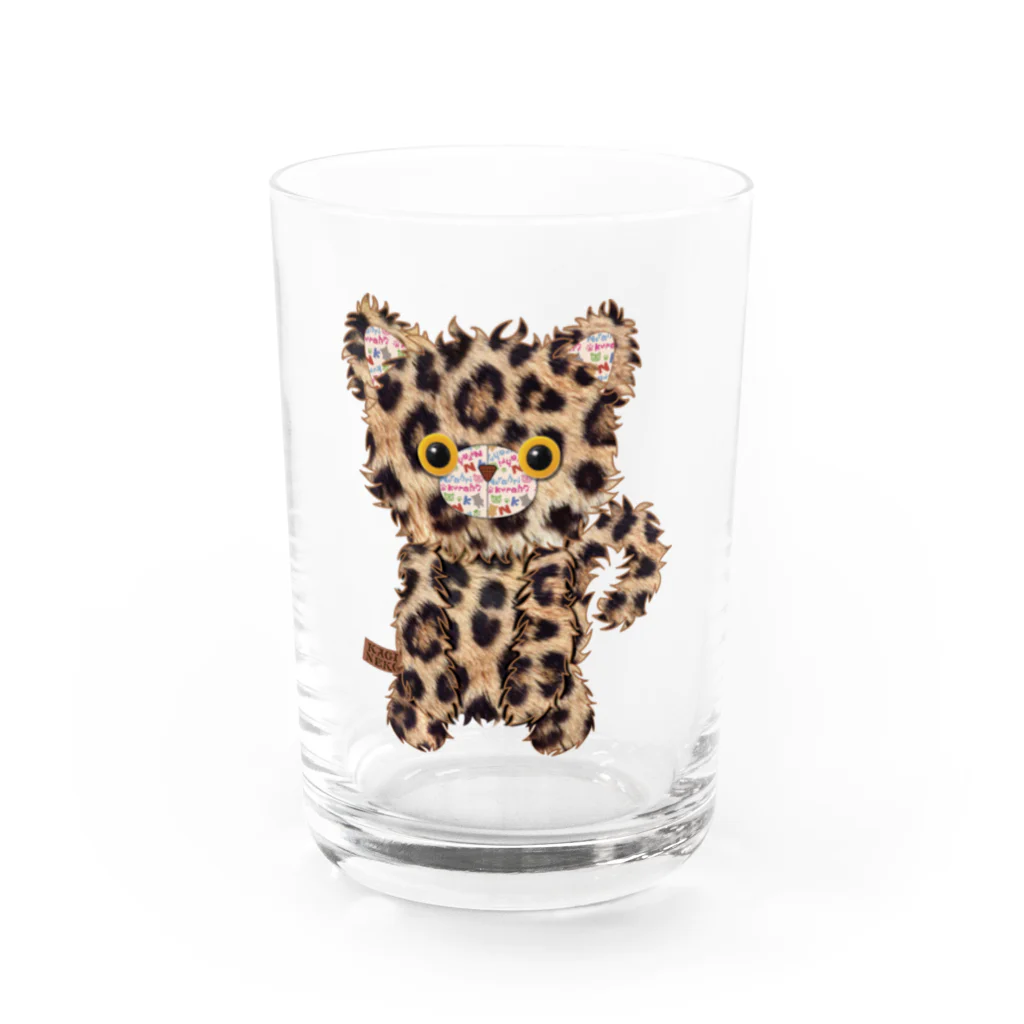 NK gallery☆ノラリクラリのNK_鍵猫(ヒョウ)01 Water Glass :front