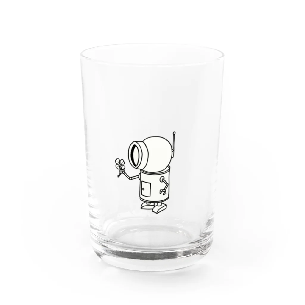 雪シカのオリキャラショップの幸せを願うロボ グラス前面