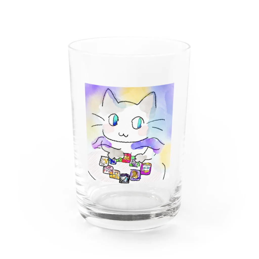 マシュマロハープのタロットにゃんこ Water Glass :front