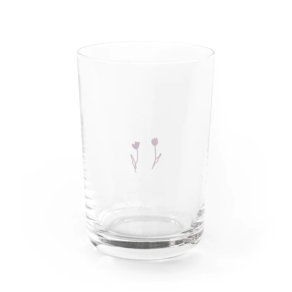 rilybiiのピンクチューリップ* Water Glass :front