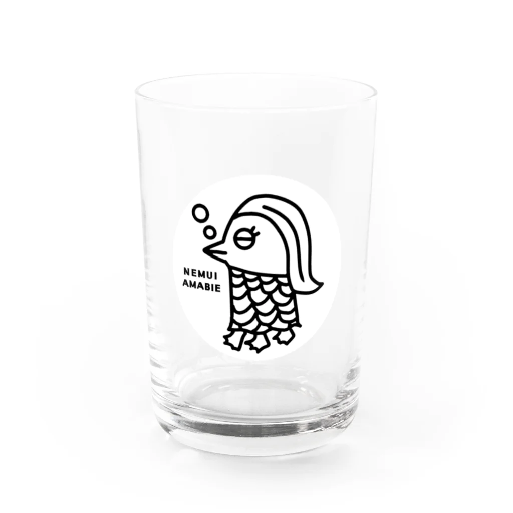 エクレアンショップの眠いアマビエ Water Glass :front