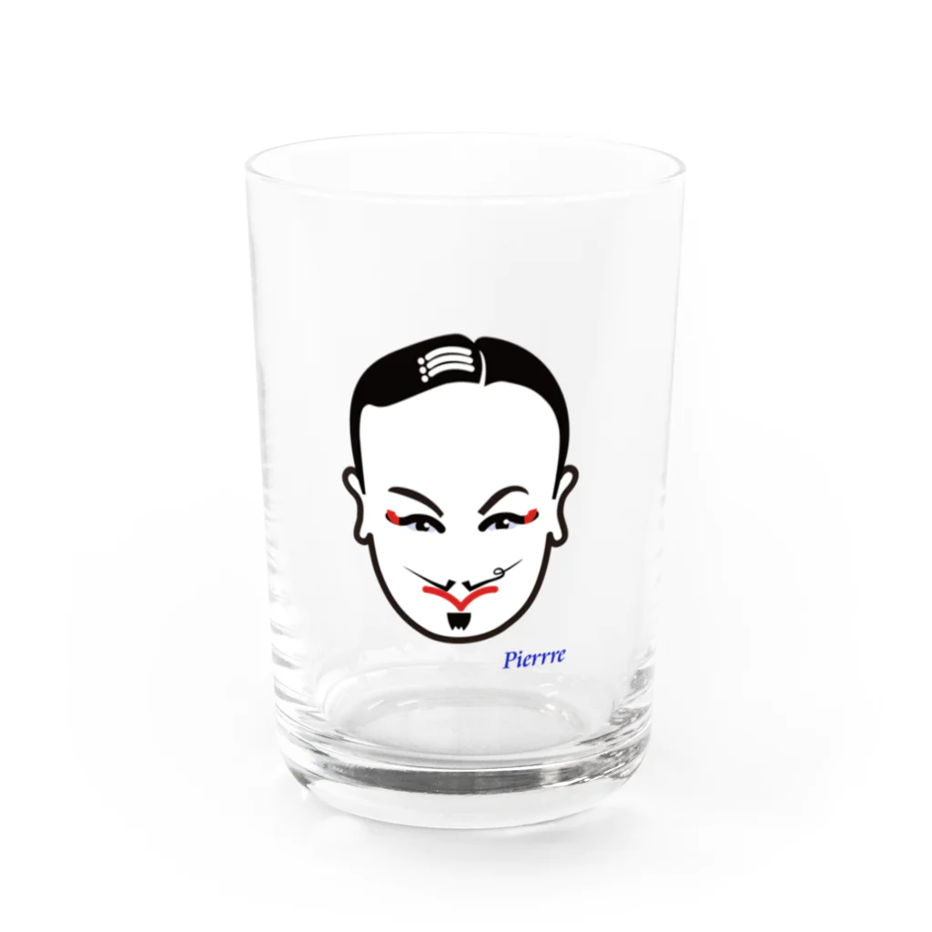 Swampie RecordsのPierre Ochiai　Face logo Water Glass :front