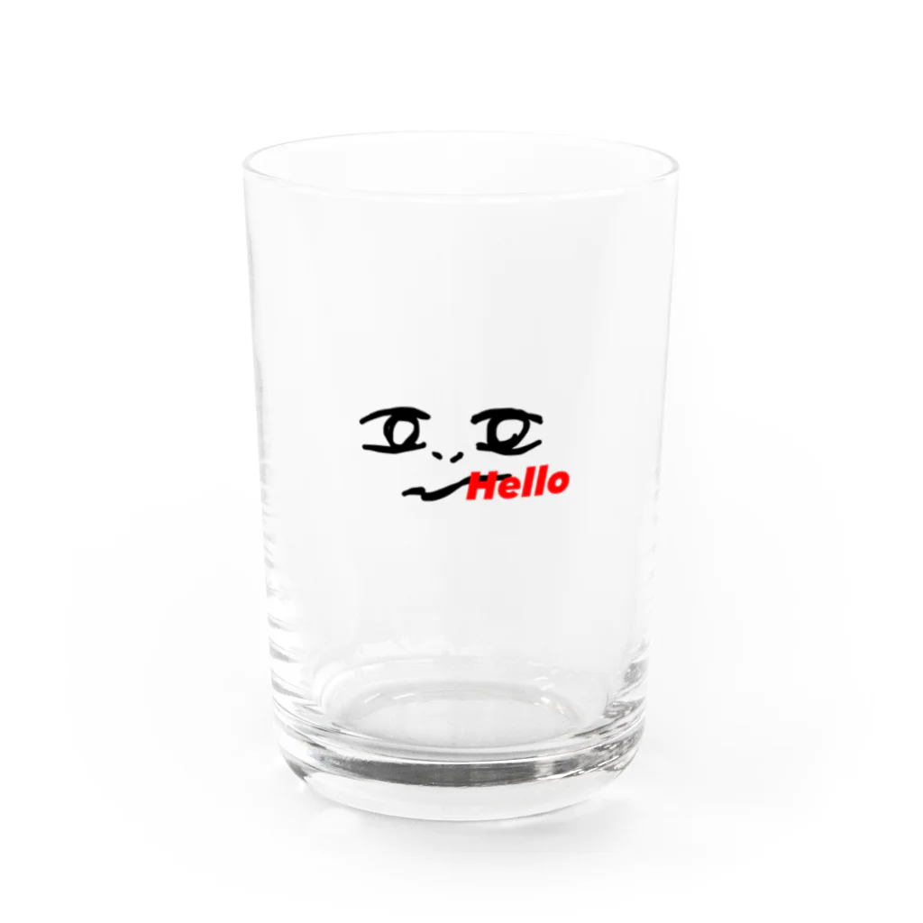 新人紳士のHelloWorld！ Water Glass :front