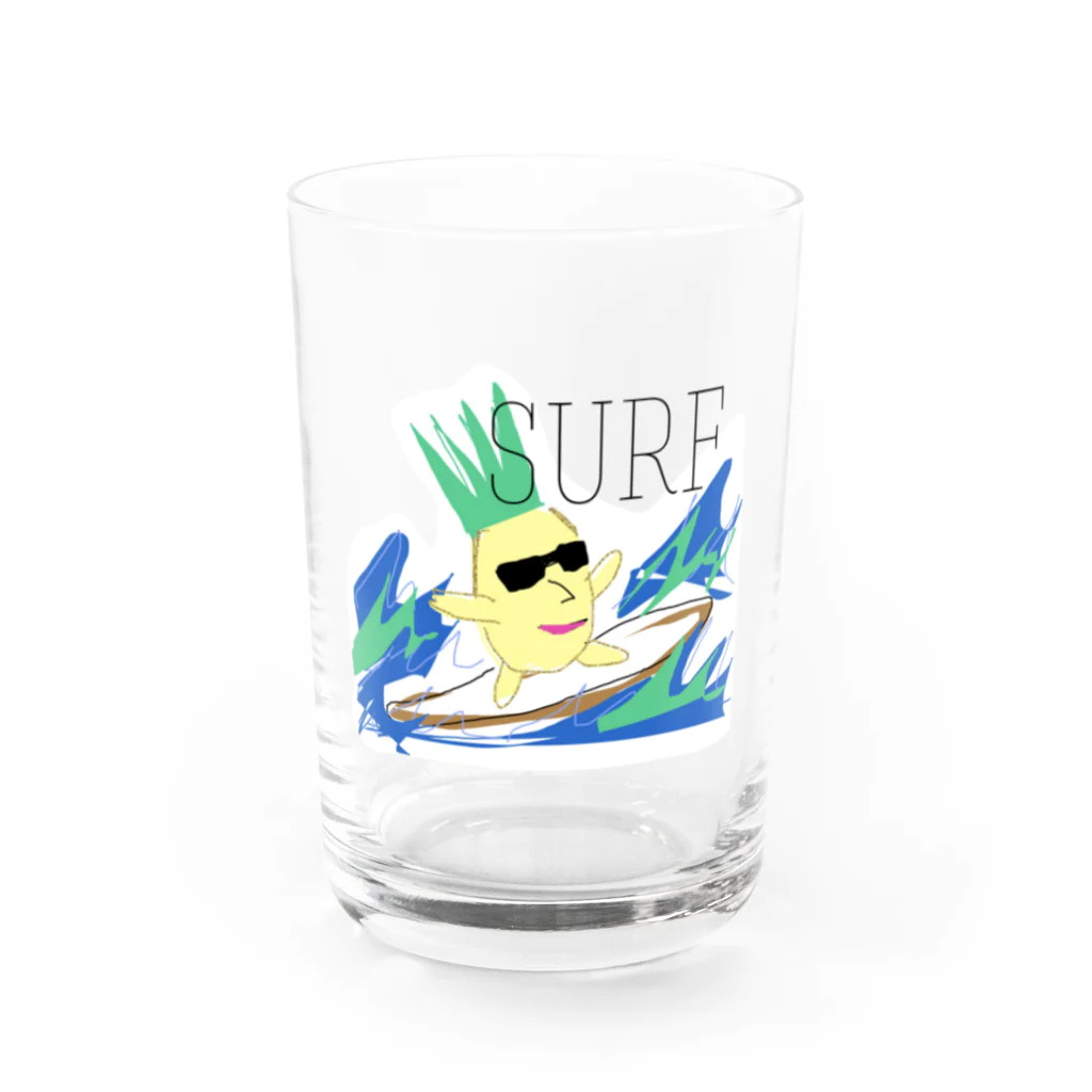 𝐍𝐚𝐧𝐚🇯🇵のサーファーパイナップルななじ君 Water Glass :front