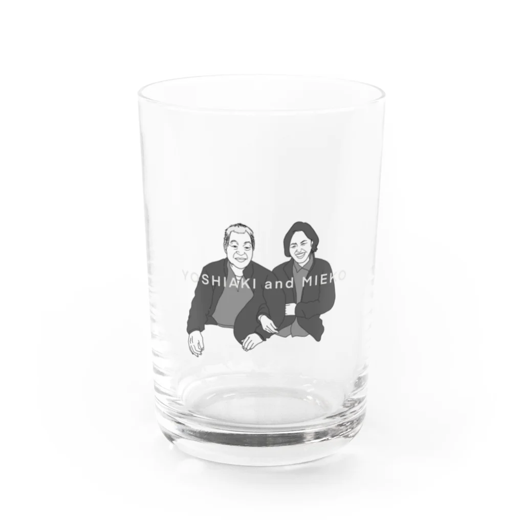 1000_sunnyのYM_bw Water Glass :front