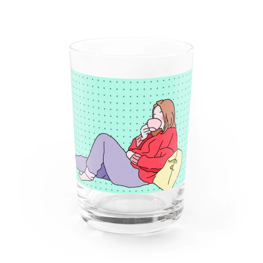 MIKI さつまいもちゃん🍠のrelax Water Glass :front