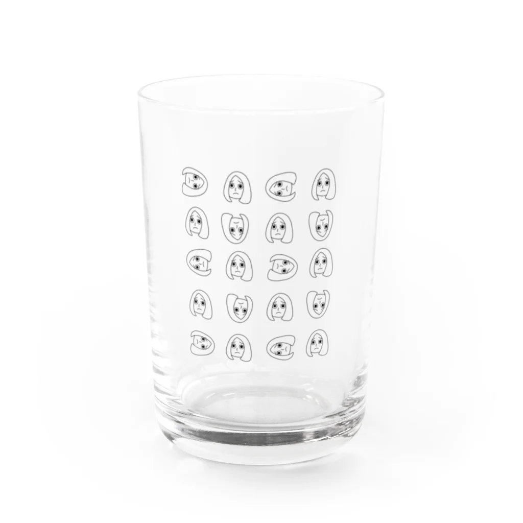 ろろろ工房のまおちゃんモノグラム Water Glass :front