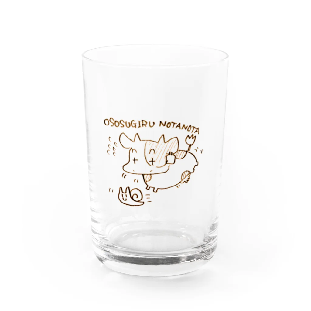 にうぎう@パンガシウスグルメツアーϵ(╹◡╹϶)))3ののたのたちゃん Water Glass :front