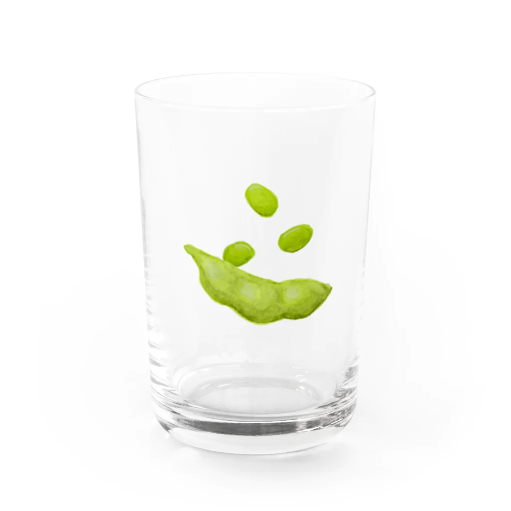 おむすび商店のビールグラス（おつまみ付き） Water Glass :front