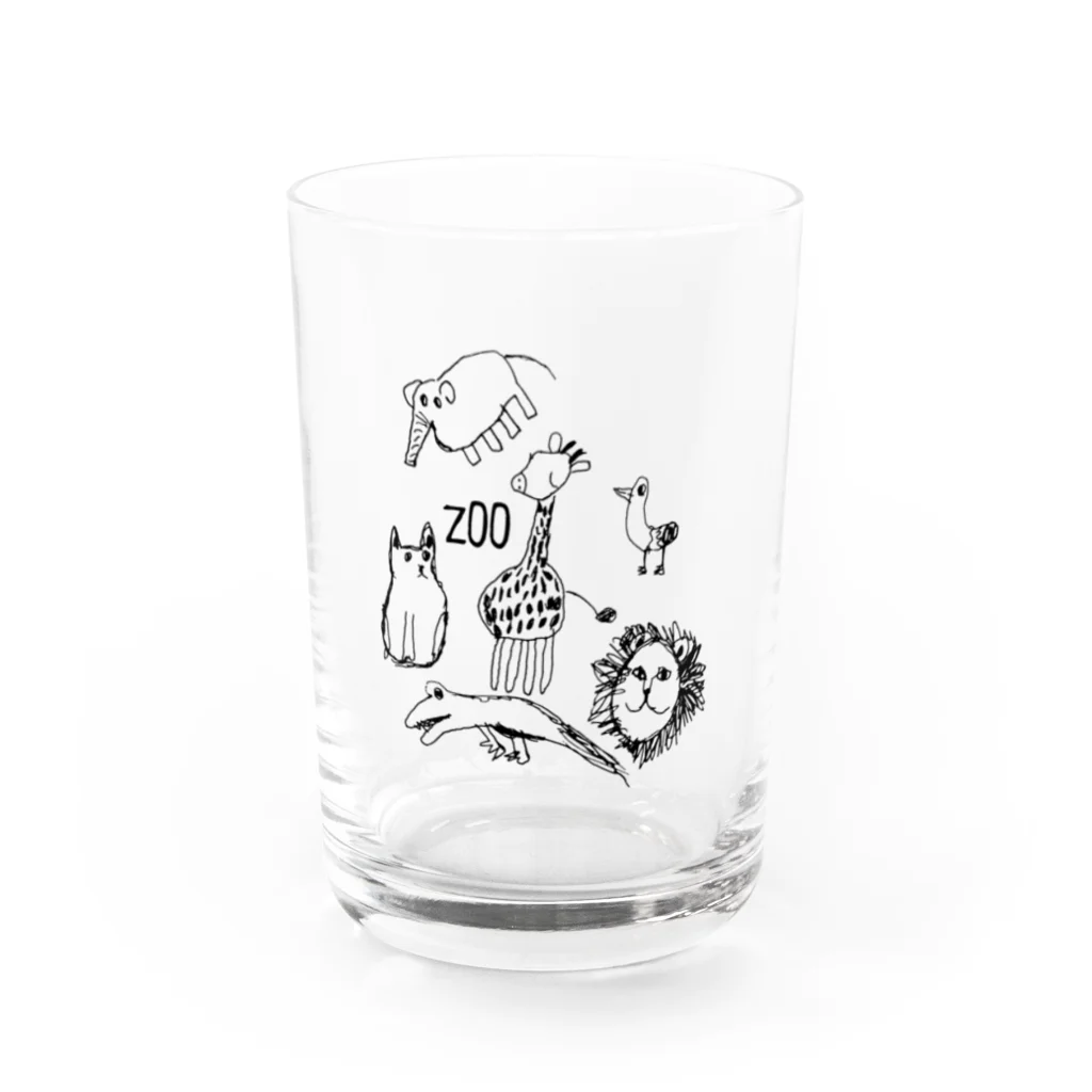 もぐらさんのZOO Water Glass :front