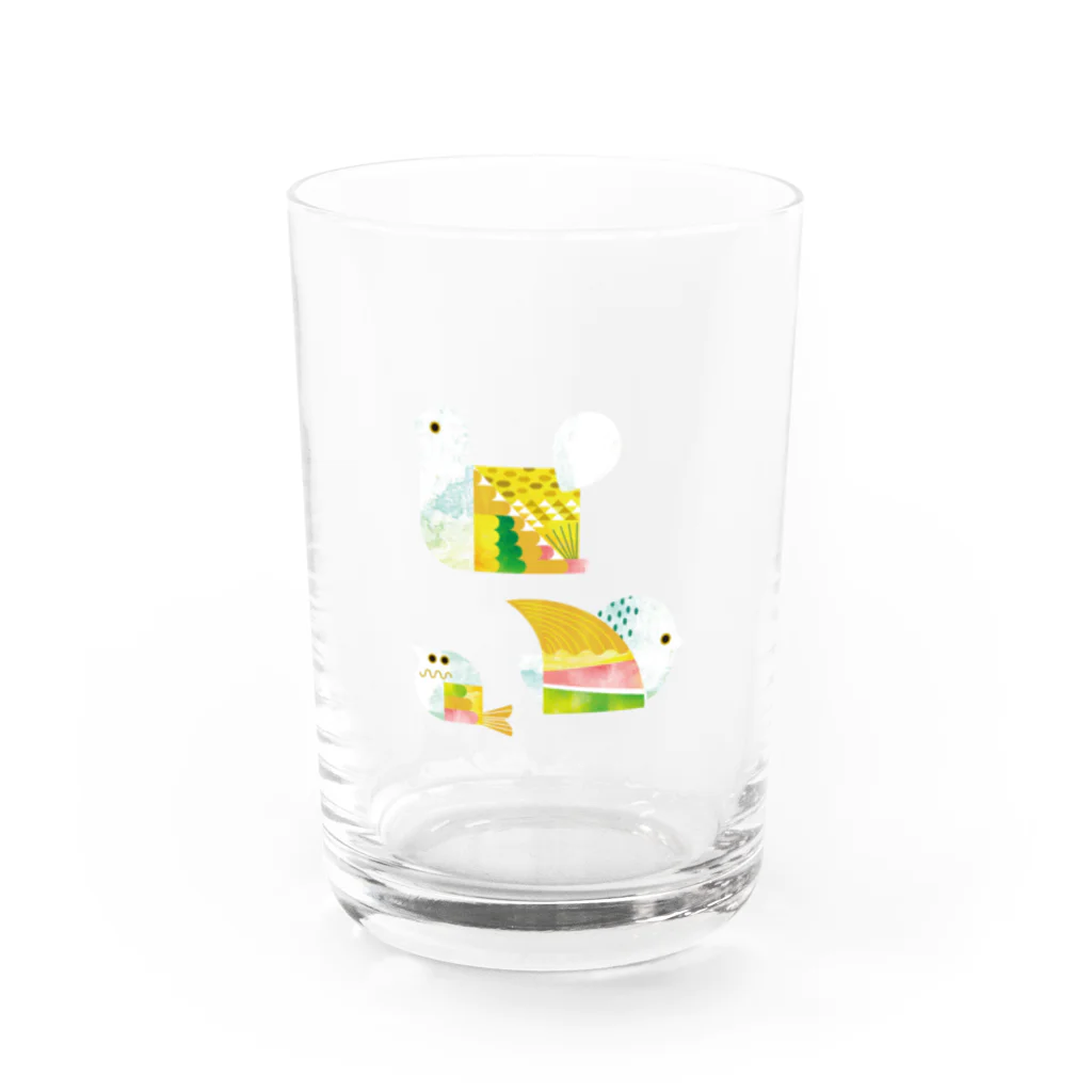 カツキ ミオのパタパタ 鳥 Water Glass :front