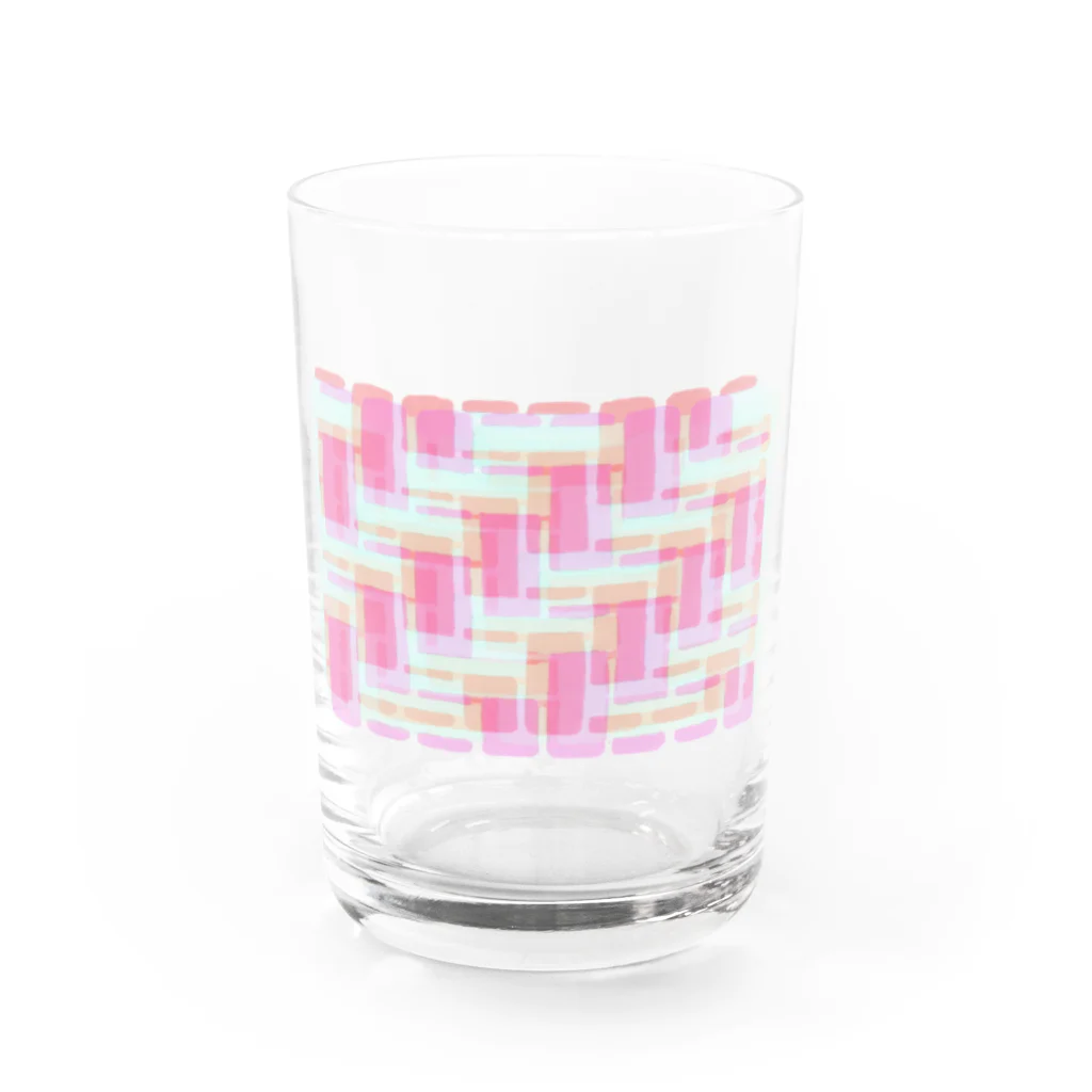 もっといける～のにじいろ三連ぽんたろう Water Glass :front