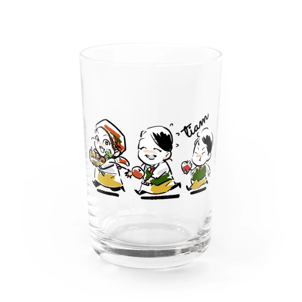 カレー美術館 tiamのtiamスタッフロゴ Water Glass :front