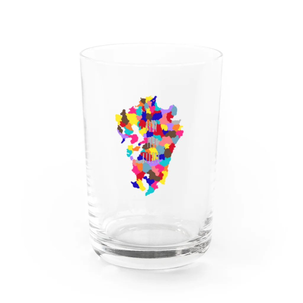 meiroの熊本地震支援（カラフルな九州） Water Glass :front