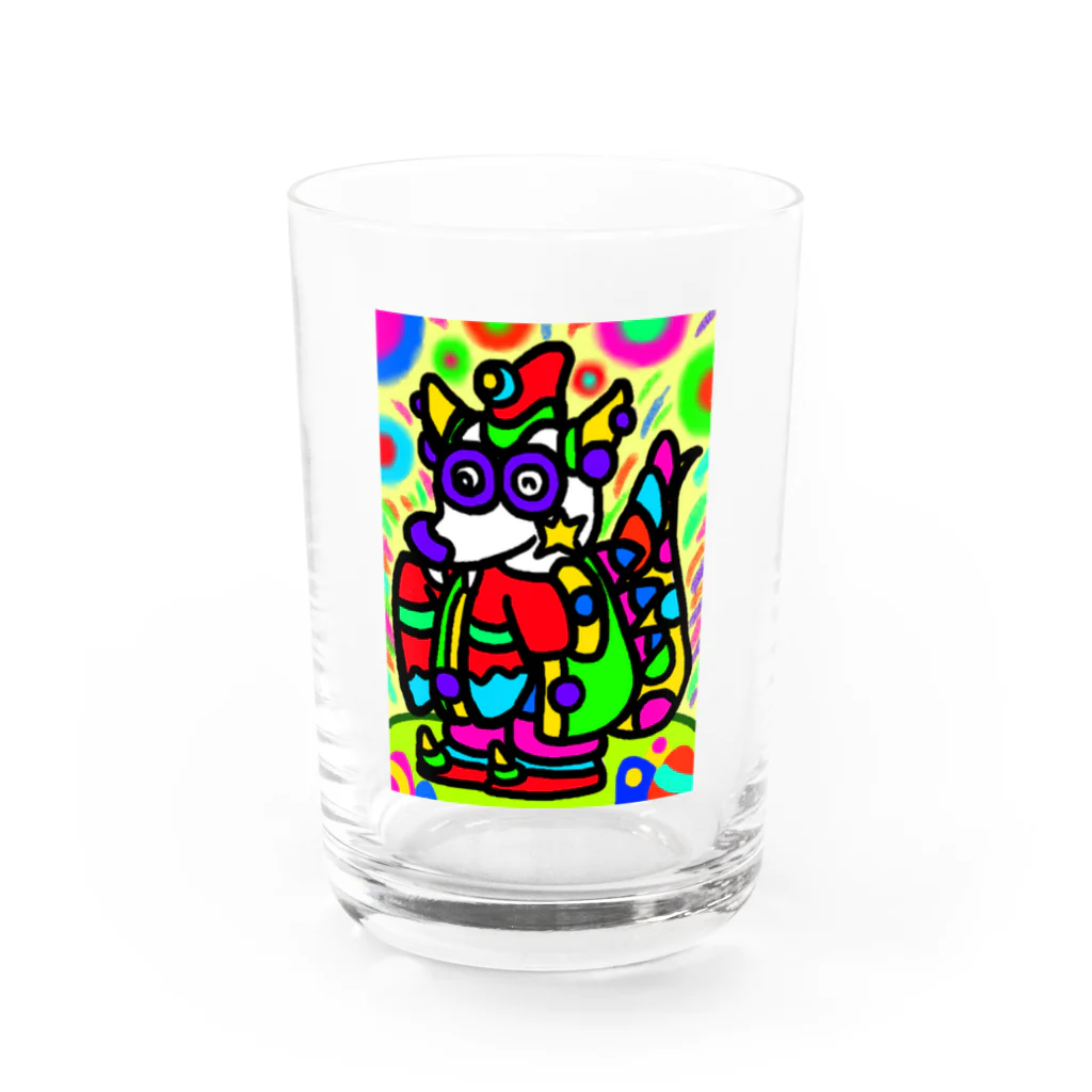 どりほぷの竜のパンワン Water Glass :front